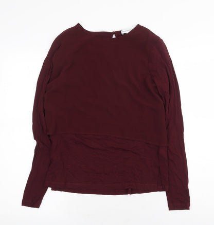 Womens UK Size 8 Warehouse Red Basic Blouse