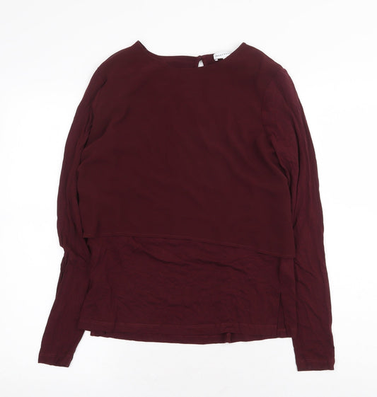Womens UK Size 8 Warehouse Red Basic Blouse