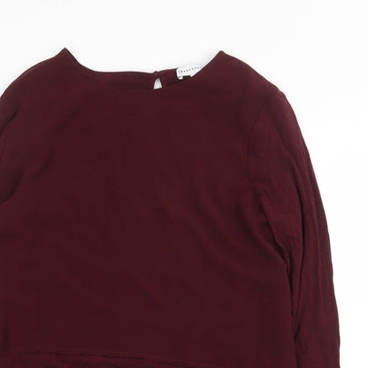 Womens UK Size 8 Warehouse Red Basic Blouse