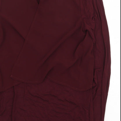 Womens UK Size 8 Warehouse Red Basic Blouse