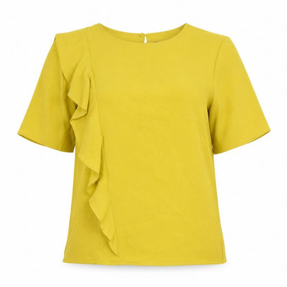 Womens UK Size 12 Marks and Spencer Yellow Basic T-Shirt