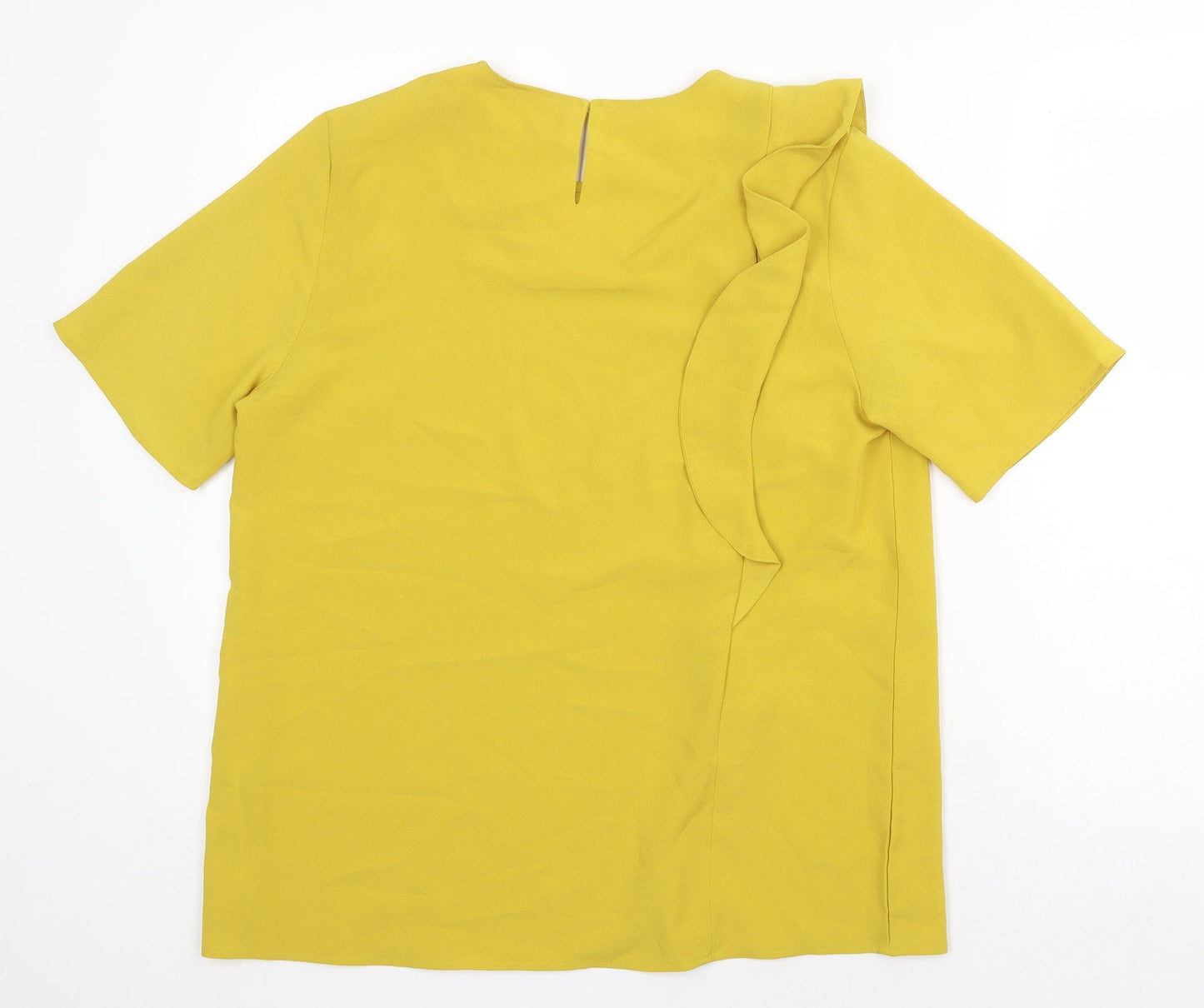 Womens UK Size 12 Marks and Spencer Yellow Basic T-Shirt