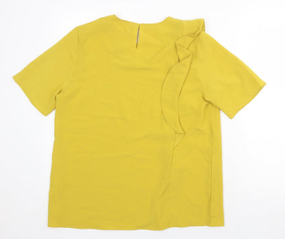 Womens UK Size 12 Marks and Spencer Yellow Basic T-Shirt
