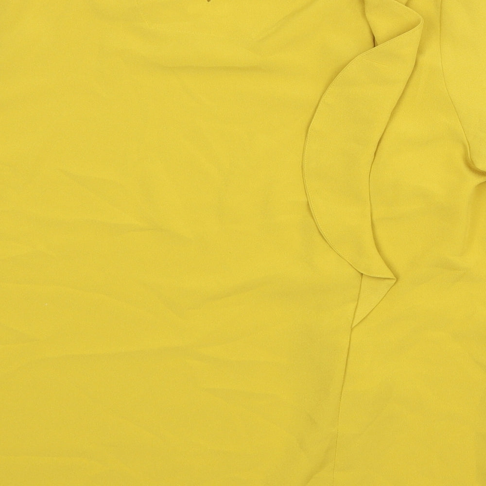 Womens UK Size 12 Marks and Spencer Yellow Basic T-Shirt