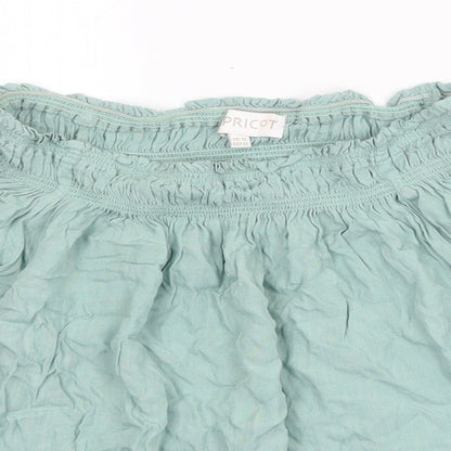 Womens UK Size 12 Apricot Green Basic Blouse