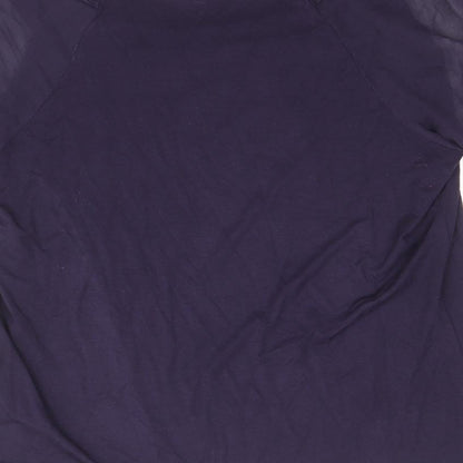 Autograph Womens Purple Viscose Basic Blouse Size 10 Boat Neck