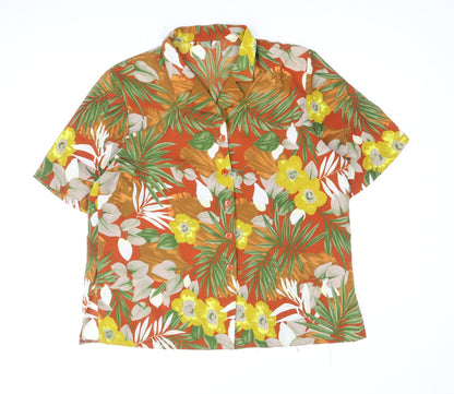 Womens UK Size 16 Preworn Multicoloured Basic Button-Up