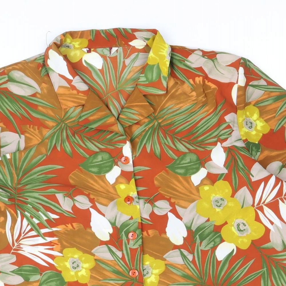 Womens UK Size 16 Preworn Multicoloured Basic Button-Up