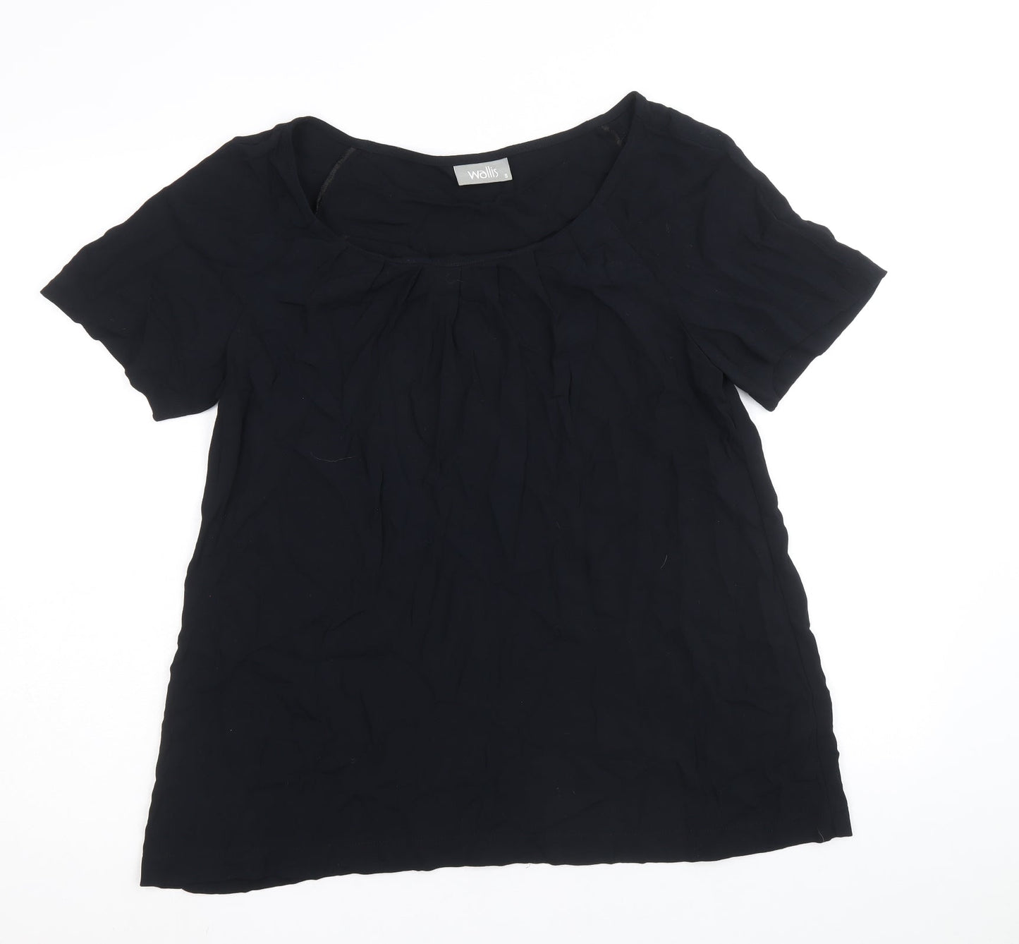 Womens UK Size S Wallis Black Basic T-Shirt