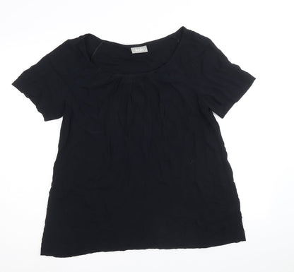 Womens UK Size S Wallis Black Basic T-Shirt