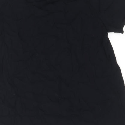 Womens UK Size S Wallis Black Basic T-Shirt