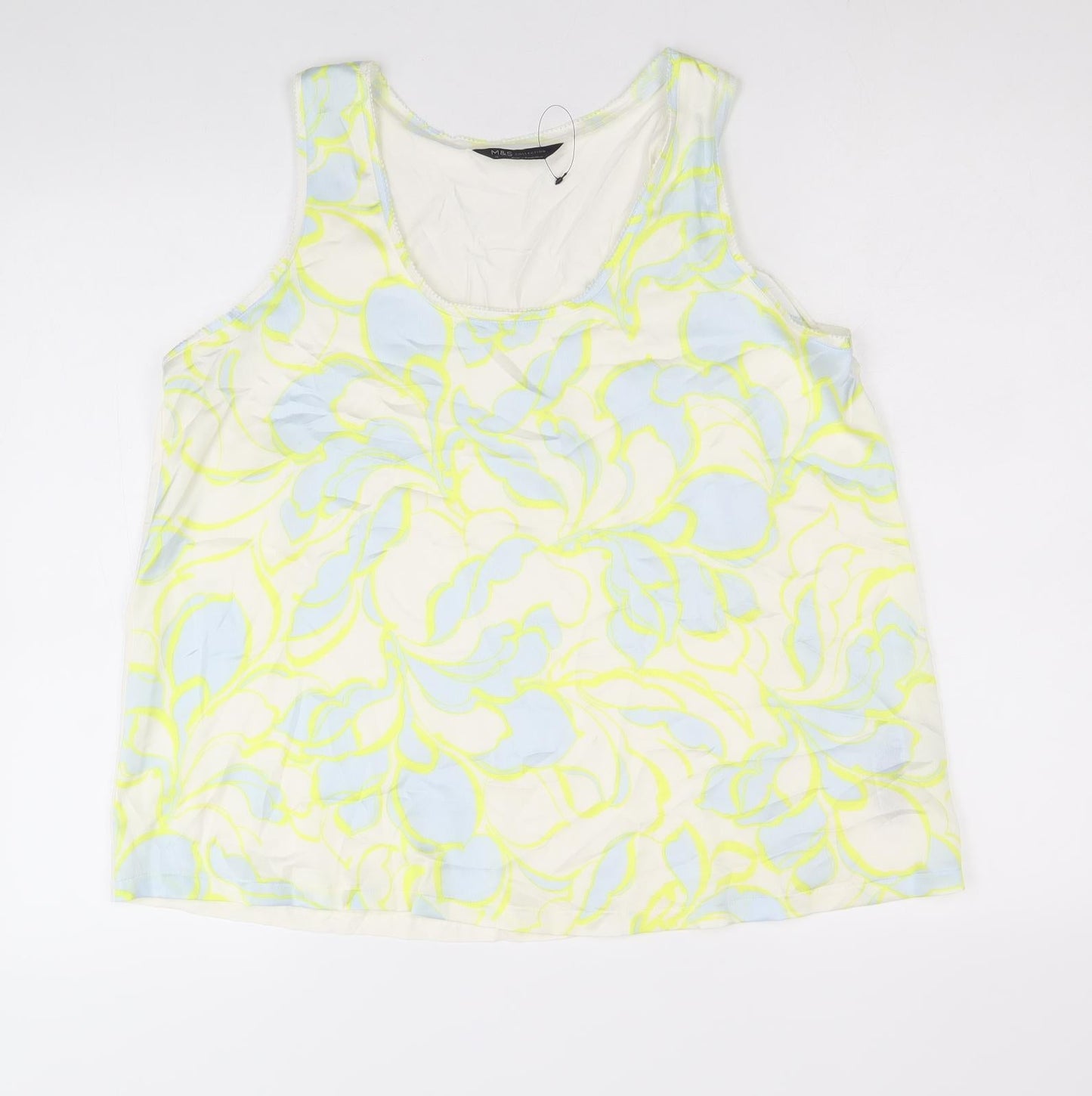 Womens UK Size 12 Marks and Spencer White Basic Tank