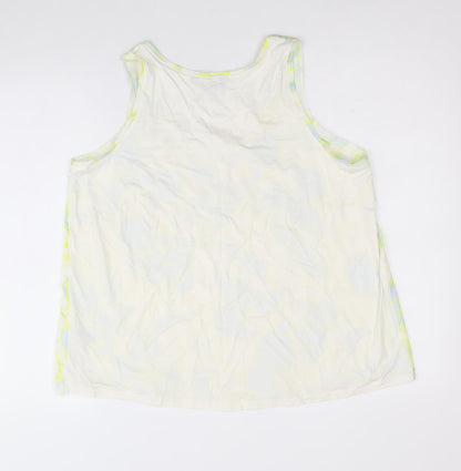 Womens UK Size 12 Marks and Spencer White Basic Tank