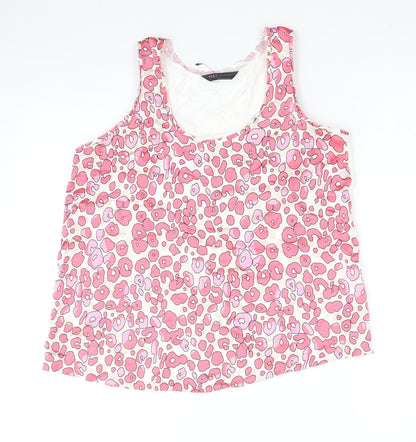 Womens UK Size 8 Marks and Spencer Pink Basic Tank