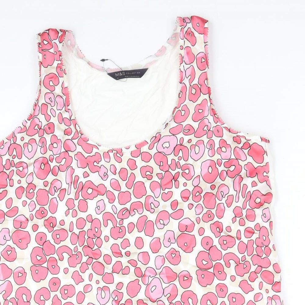 Womens UK Size 8 Marks and Spencer Pink Basic Tank