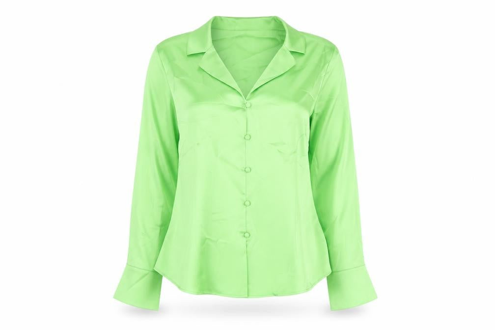 Womens UK Size 12 Marks and Spencer Green Basic Button-Up