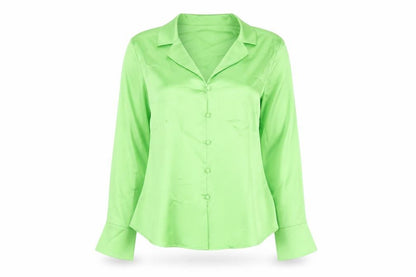 Womens UK Size 12 Marks and Spencer Green Basic Button-Up