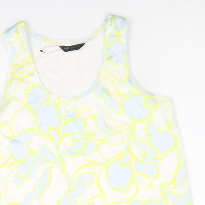 Womens UK Size 10 Marks and Spencer White Basic Tank