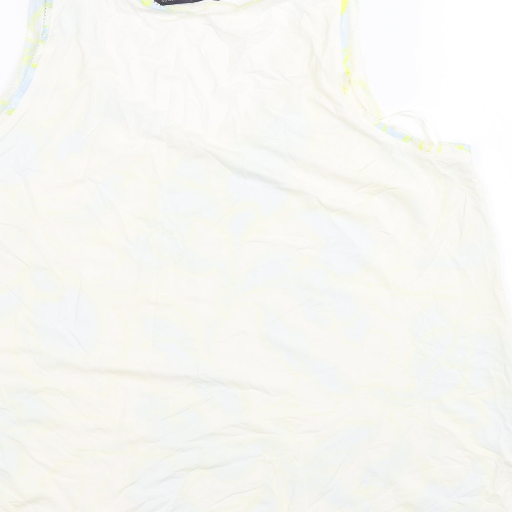 Womens UK Size 10 Marks and Spencer White Basic Tank