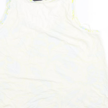 Womens UK Size 10 Marks and Spencer White Basic Tank
