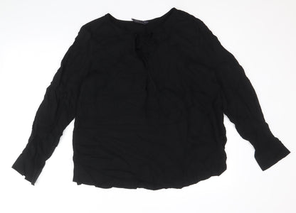 Womens UK Size 10 Marks and Spencer Black Basic Blouse