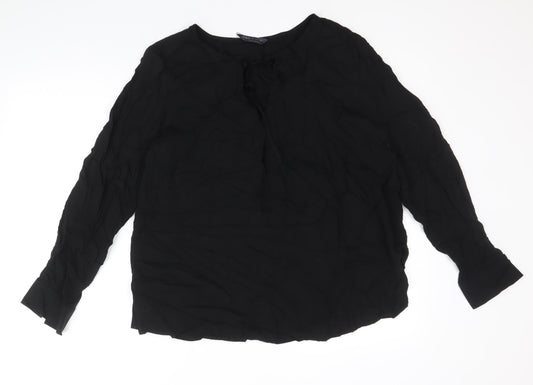Womens UK Size 10 Marks and Spencer Black Basic Blouse