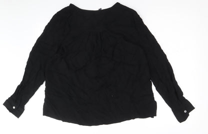 Womens UK Size 10 Marks and Spencer Black Basic Blouse