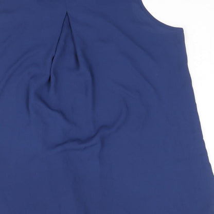Womens UK Size S Rose & Olive Blue Basic Tank