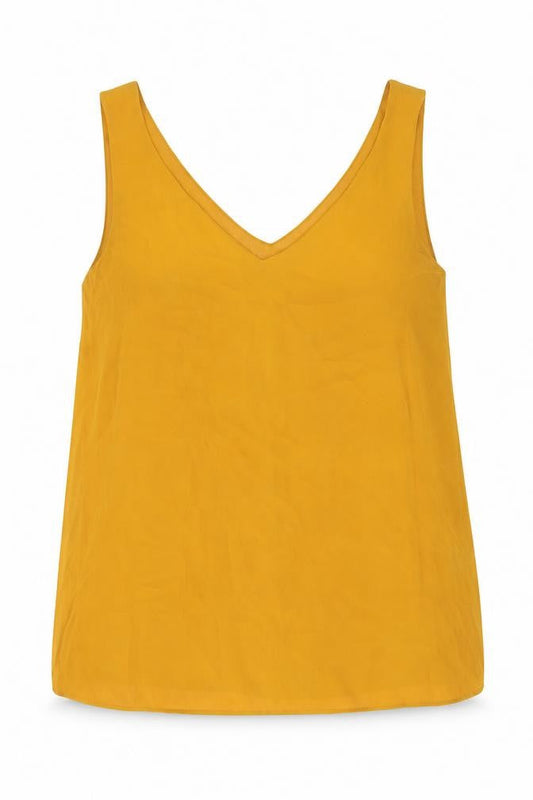 Womens UK Size 10 Papaya Yellow Basic Tank
