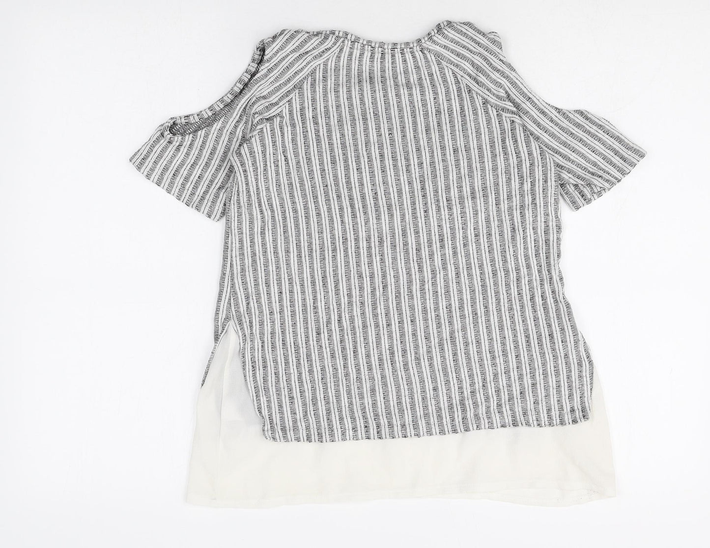Womens UK Size 8 Papaya Grey Basic Blouse