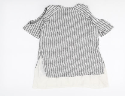 Womens UK Size 8 Papaya Grey Basic Blouse
