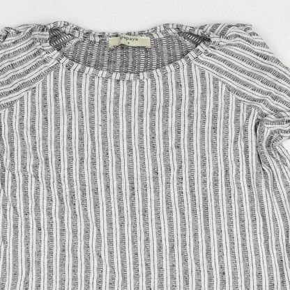 Womens UK Size 8 Papaya Grey Basic Blouse