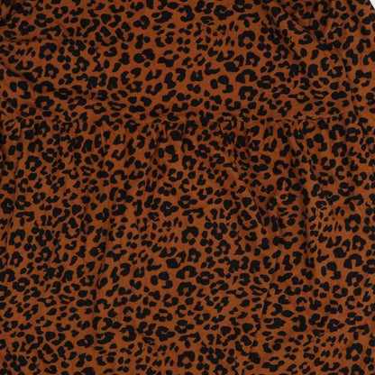 ASOS Womens Brown Animal Print 100% Cotton Trapeze & Swing Size 12 Round Neck Pullover - Leopard Print