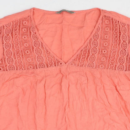 Womens UK Size 14 Marks and Spencer Pink Basic T-Shirt