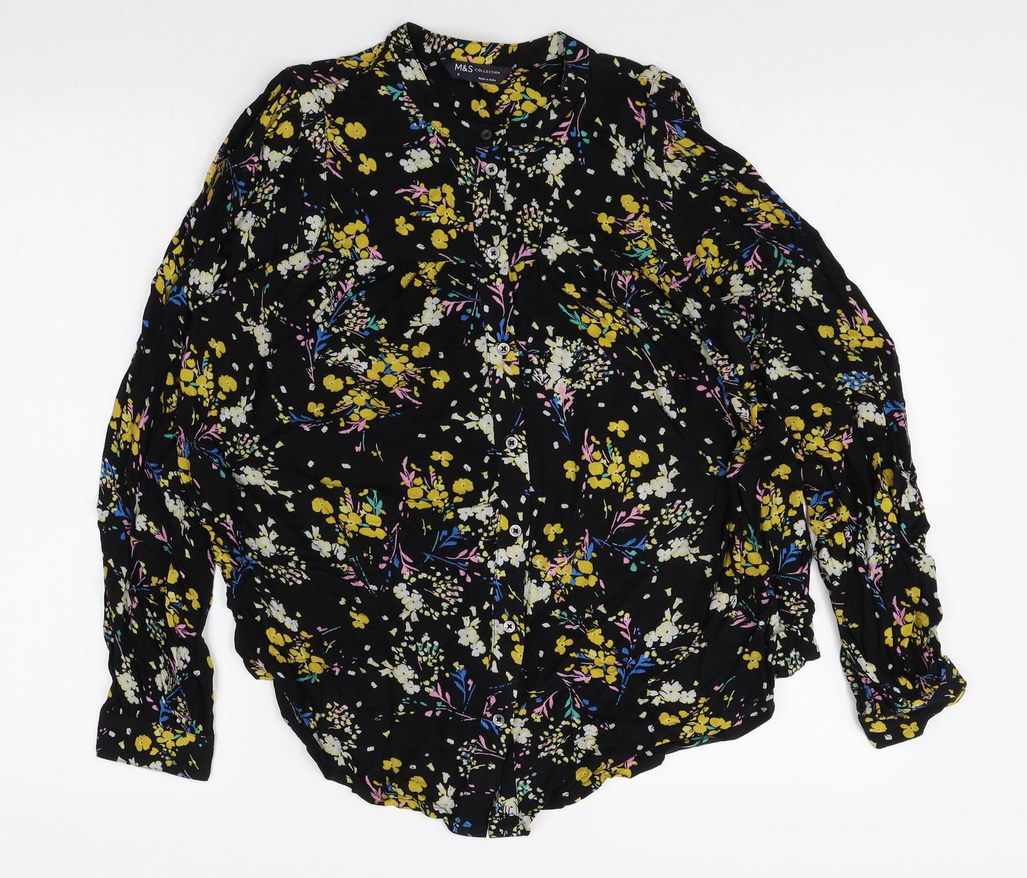 Womens UK Size 8 Marks and Spencer Multicoloured Basic Button-Up