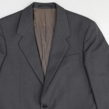 Mens UK Size 40 Preworn Regular Grey Suit Jacket