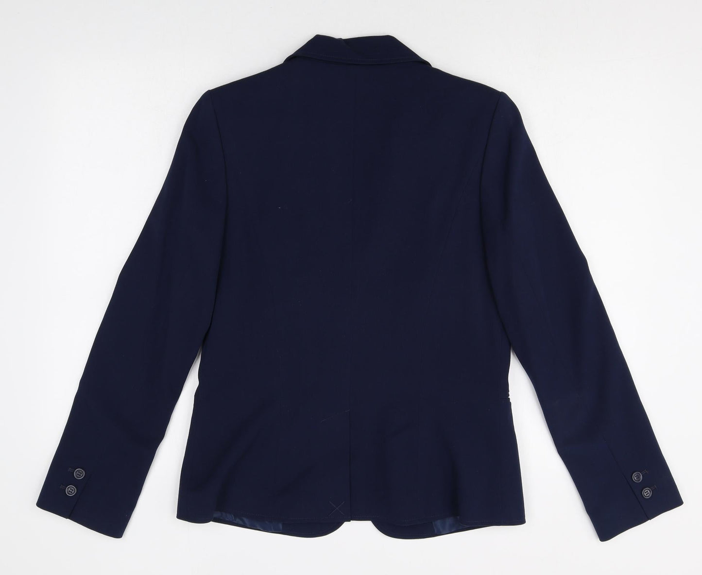 TU Womens Blue Polyester Jacket Blazer Size 8