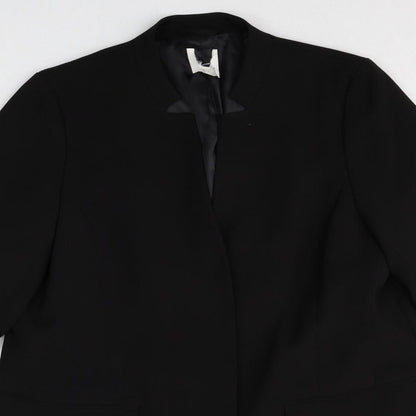 H&M Womens Beige Polyester Jacket Blazer Size 14