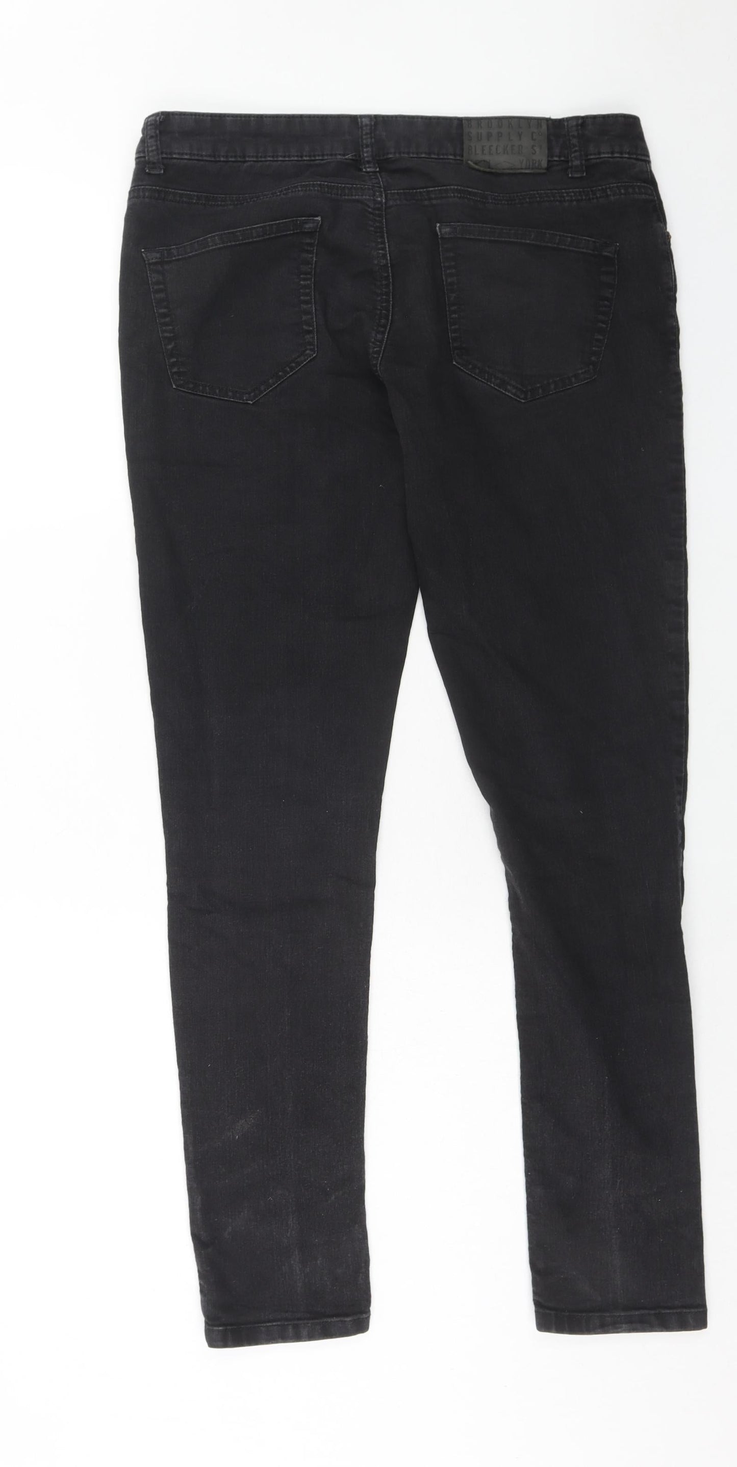 Brooklyn Supply Co Womens Black Cotton Skinny Jeans Size 16 Regular Zip