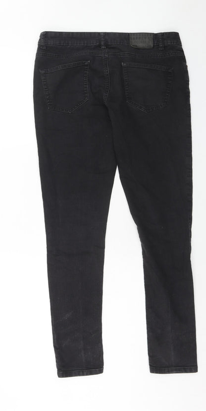 Brooklyn Supply Co Womens Black Cotton Skinny Jeans Size 16 Regular Zip