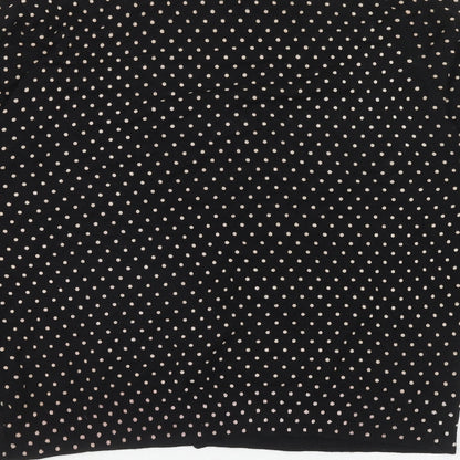 Comma Womens Blue Scoop Neck Polka Dot Viscose Cardigan Jumper Size 16