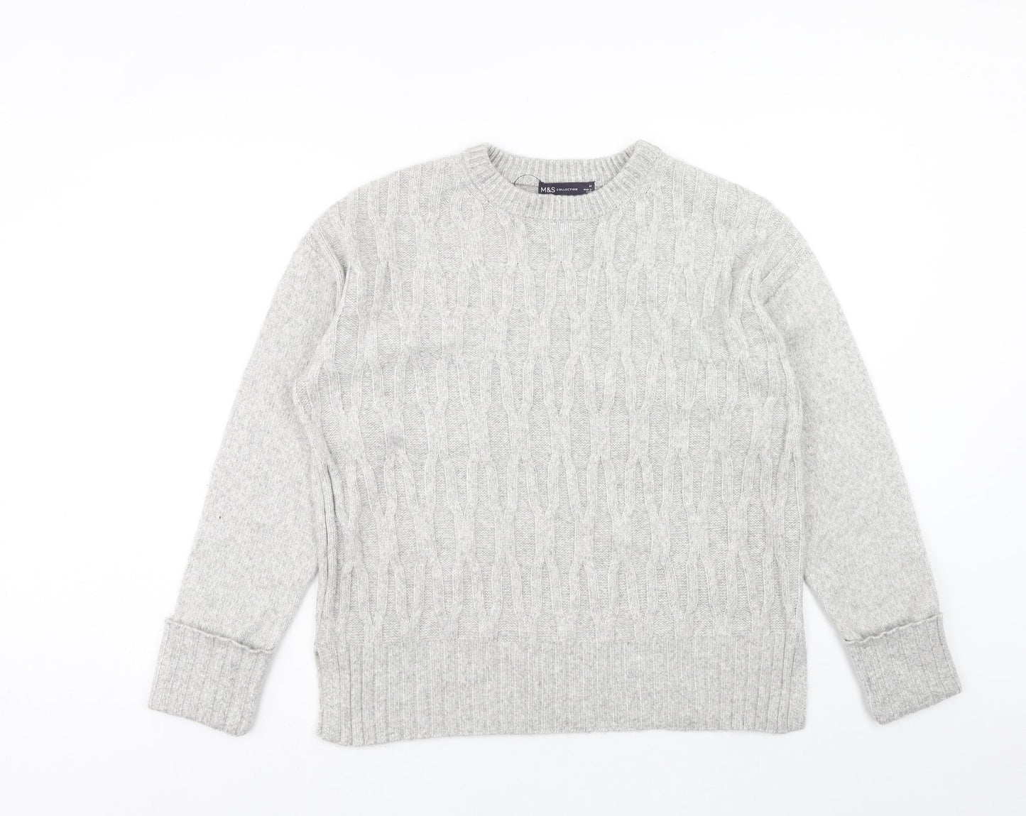 Womens UK Size M Marks and Spencer Grey Pullover Jumper