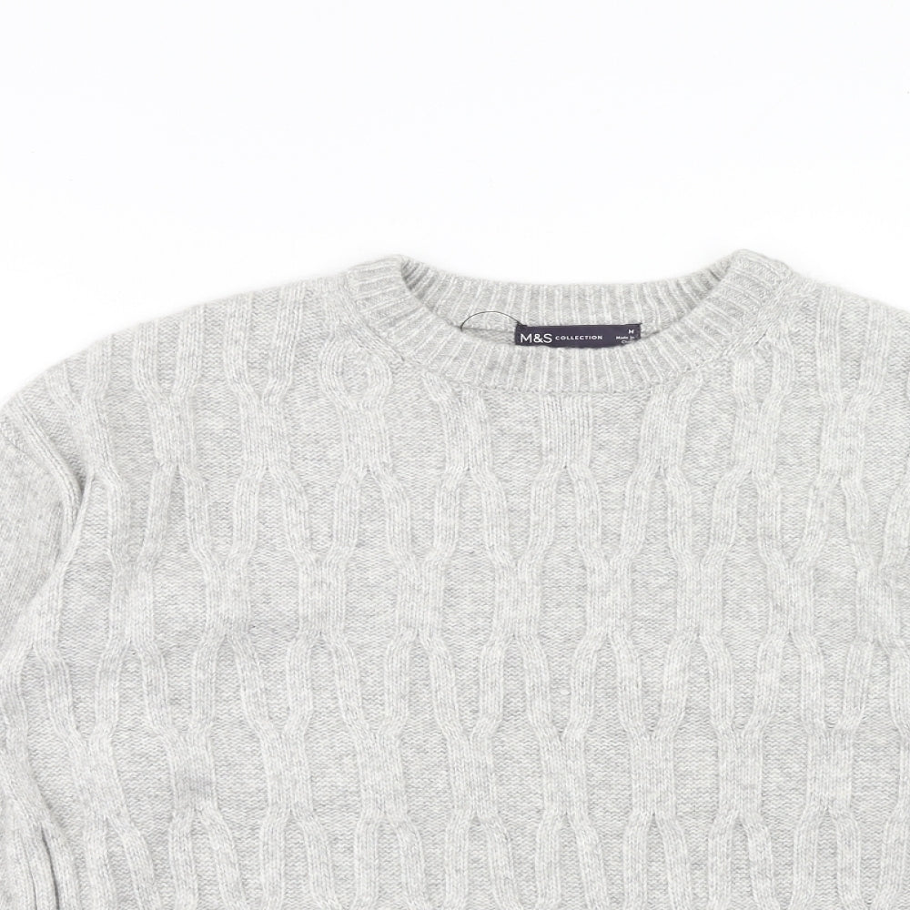 Womens UK Size M Marks and Spencer Grey Pullover Jumper