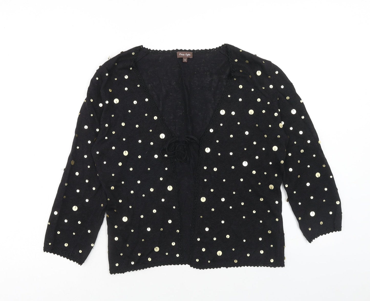 Womens UK Size 12 Phase Eight Black Cardigan Jumper