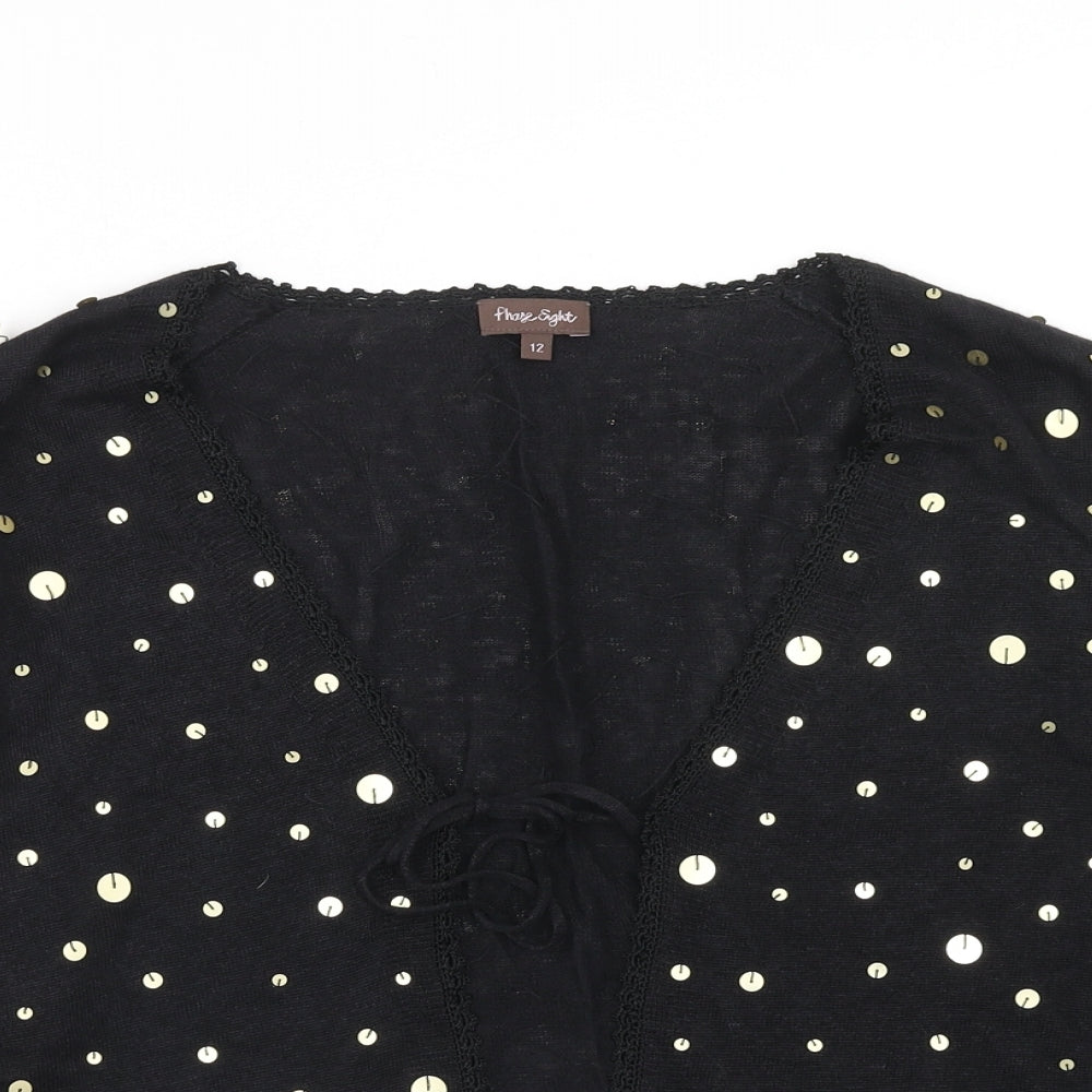 Womens UK Size 12 Phase Eight Black Cardigan Jumper