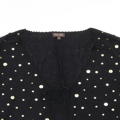 Womens UK Size 12 Phase Eight Black Cardigan Jumper