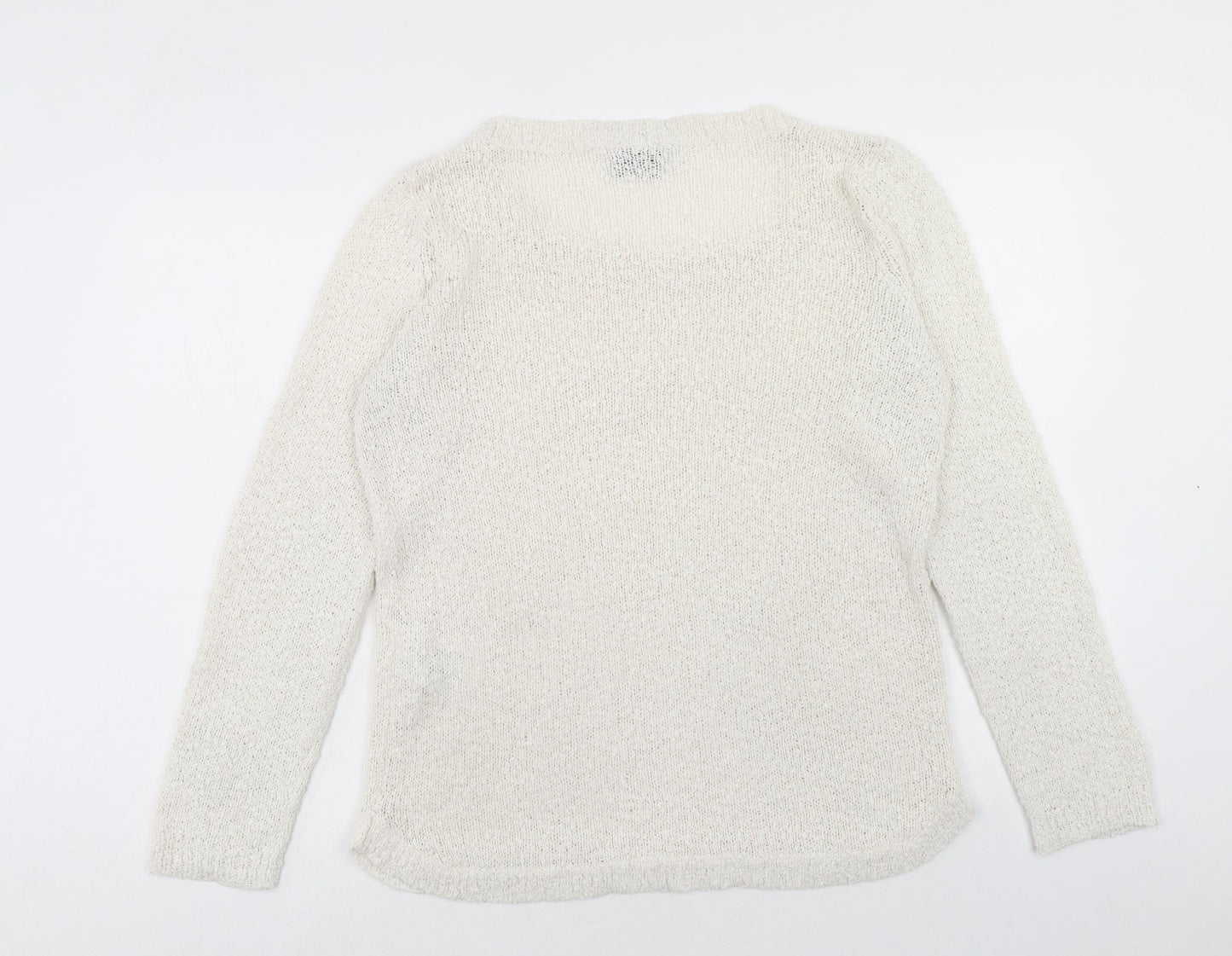 Womens UK Size L VERO MODA Ivory Pullover Jumper