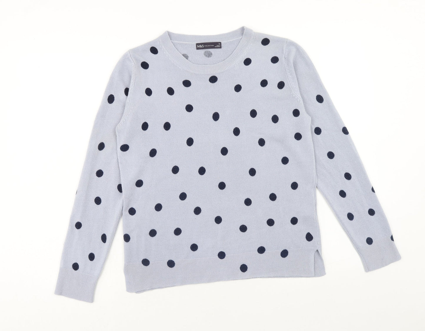 Womens UK Size 12 Marks and Spencer Blue Pullover Jumper