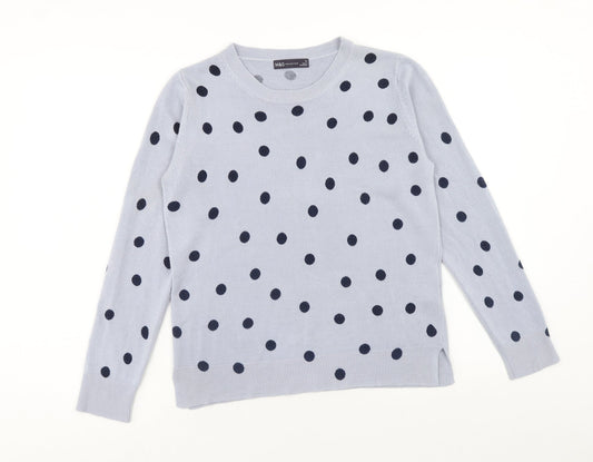 Womens UK Size 12 Marks and Spencer Blue Pullover Jumper