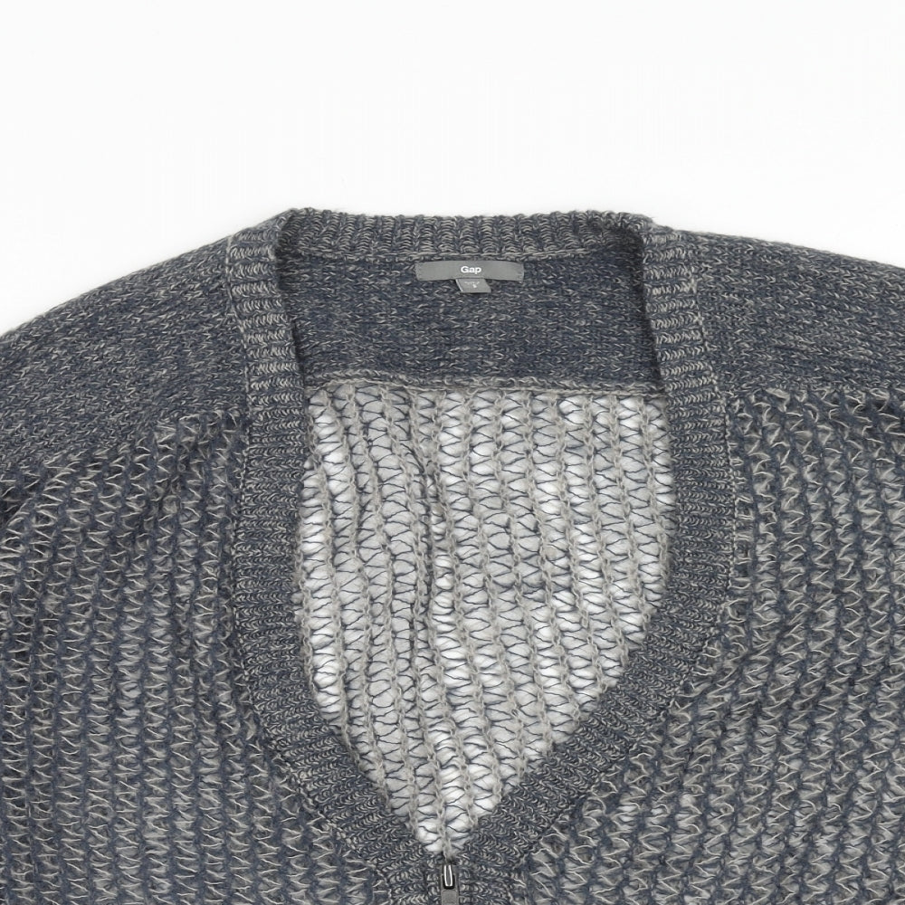 Gap Womens Blue V-Neck Acrylic Cardigan Jumper Size S